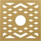Ekena Millwork Chevron Architectural Grade PVC Pierced Ceiling Medallion, Gold, 22"OD x 5 3/4"ID x 3/4"P CMPP22CHSGO - alternate 1